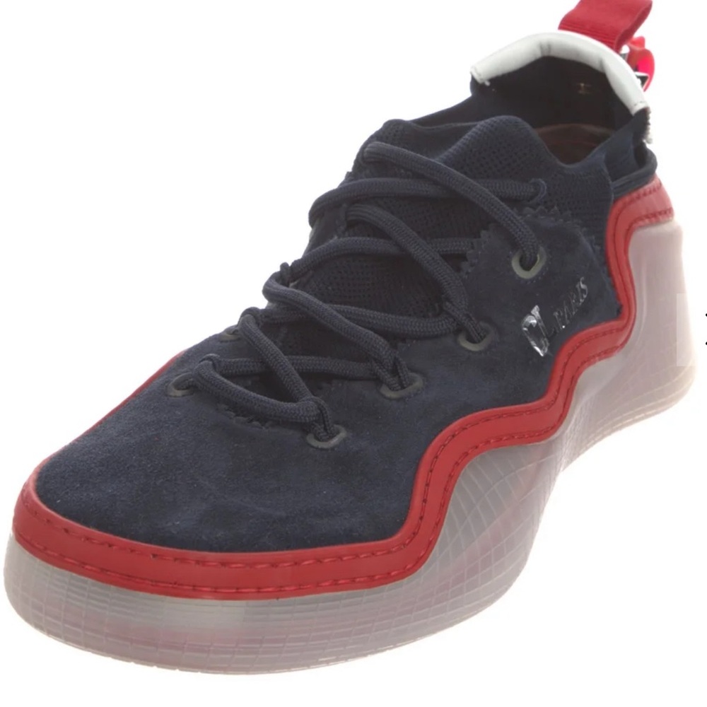 Christian Louboutin Suede Colorblock Sneakers Men’s Size 11 Red Sole